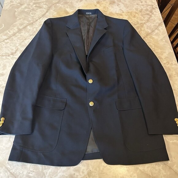 Blue Christian Brooks Blazer, Great Condition, Made In The USA, Inside Pocket - Picture 1 of 4